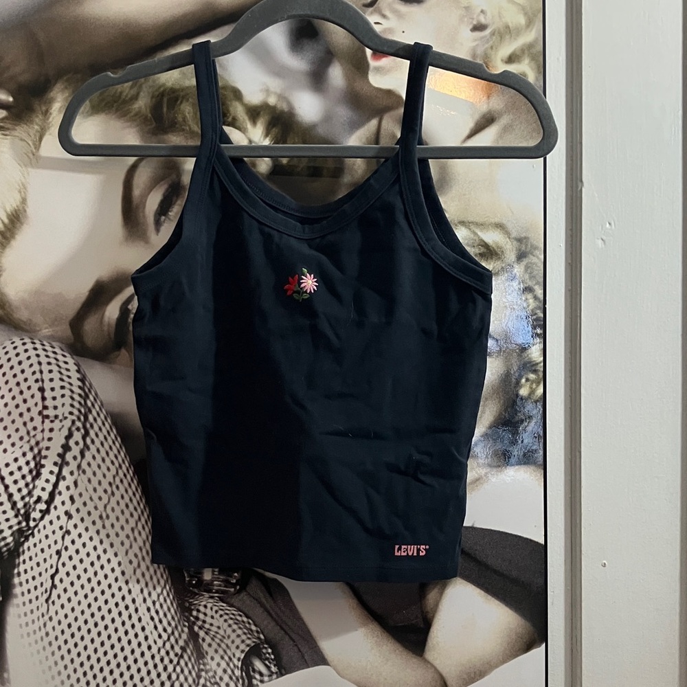 Levi's Navy Camisole with Embroidered Detail